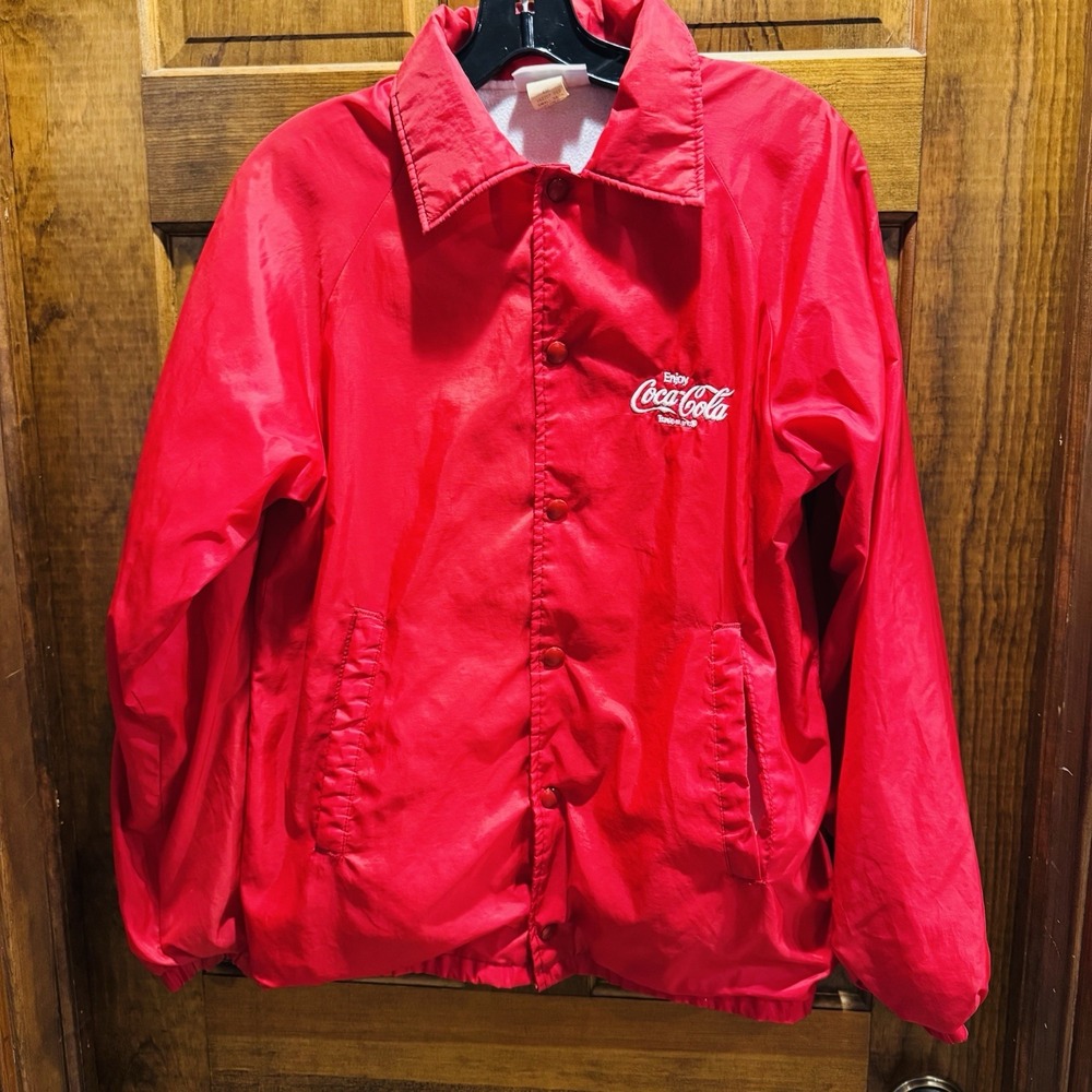 Vintage Coca-Cola Bomber Jacket Hartwell Sports Jackets Red Snap Jacket Small
